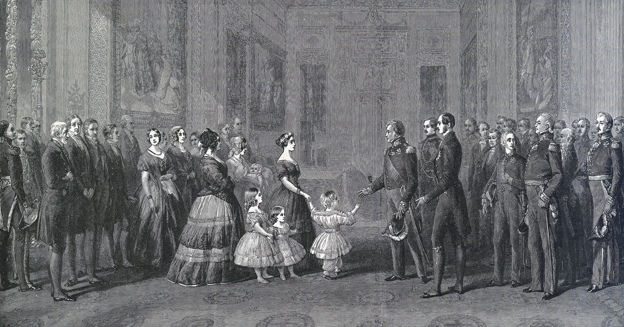 Rainha Vitória da Inglaterra (1819-1901) recebendo Louis-Philippe I (Louis Philippe d