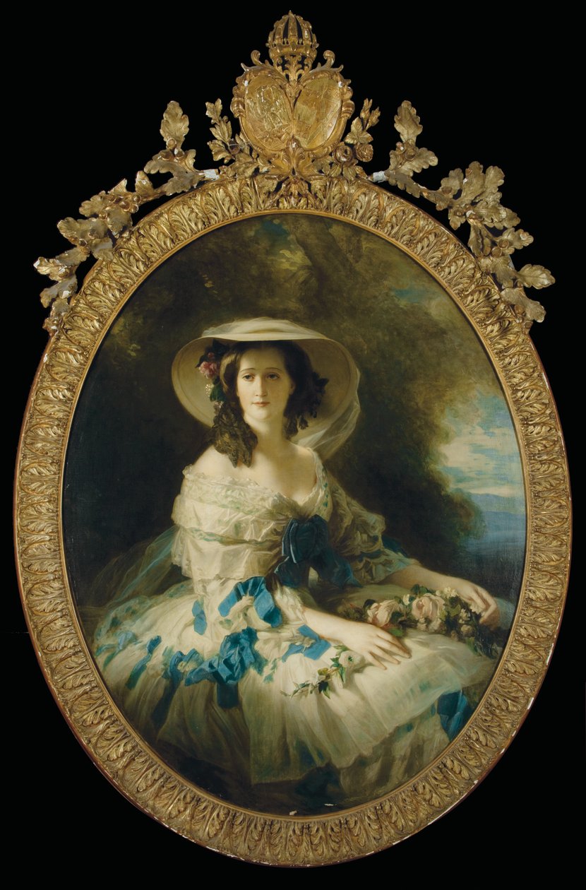 Retrato da Imperatriz Eugenie (óleo sobre tela) de Franz Xaver (studio of) Winterhalter