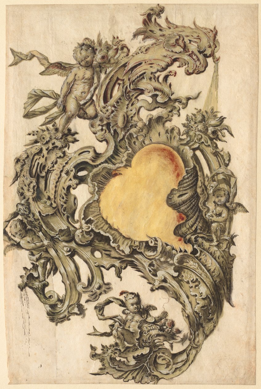 Cartouche com Putti de Franz Xaver Habermann