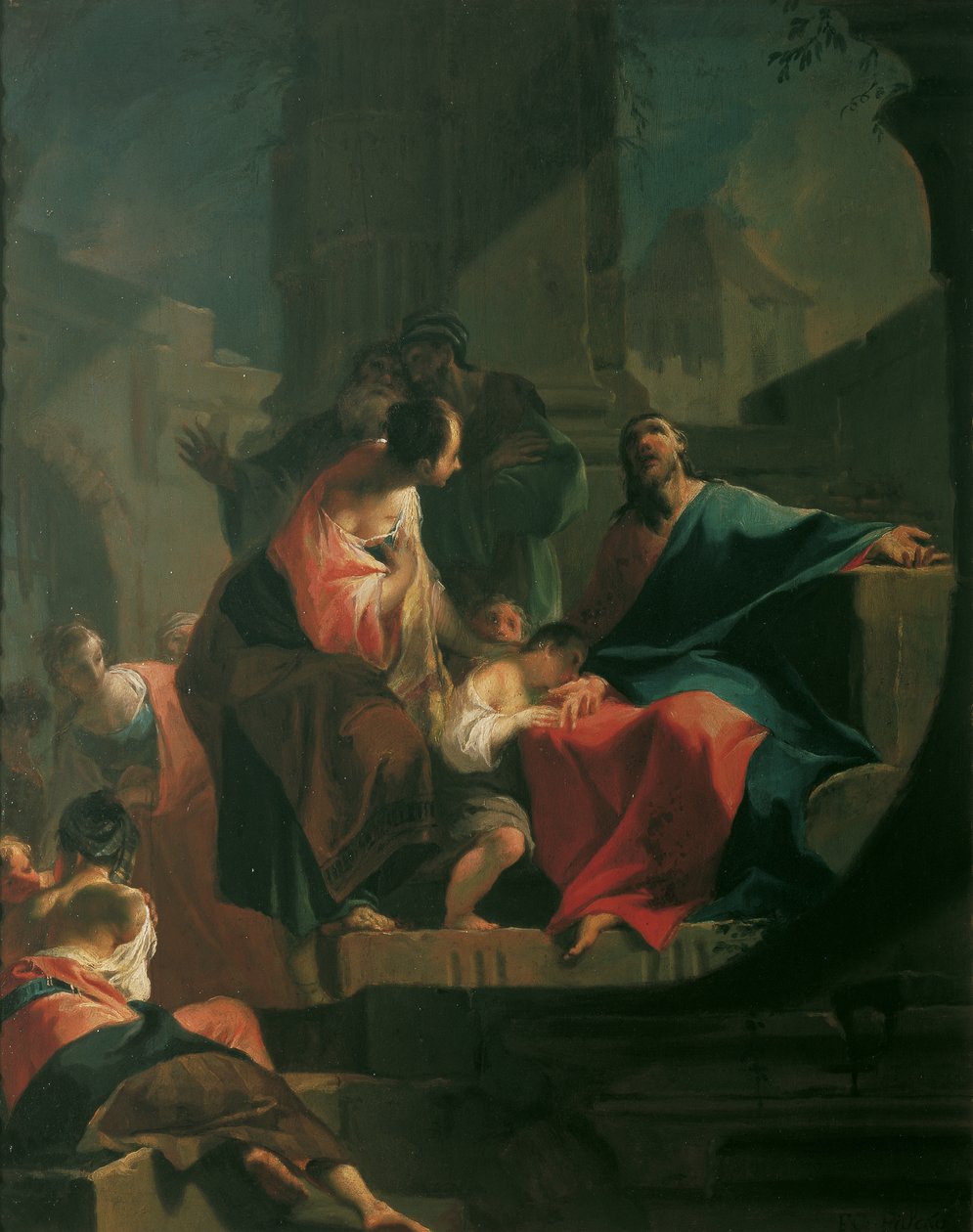 Cristo abençoa as crianças de Franz Xaver Karl Palko