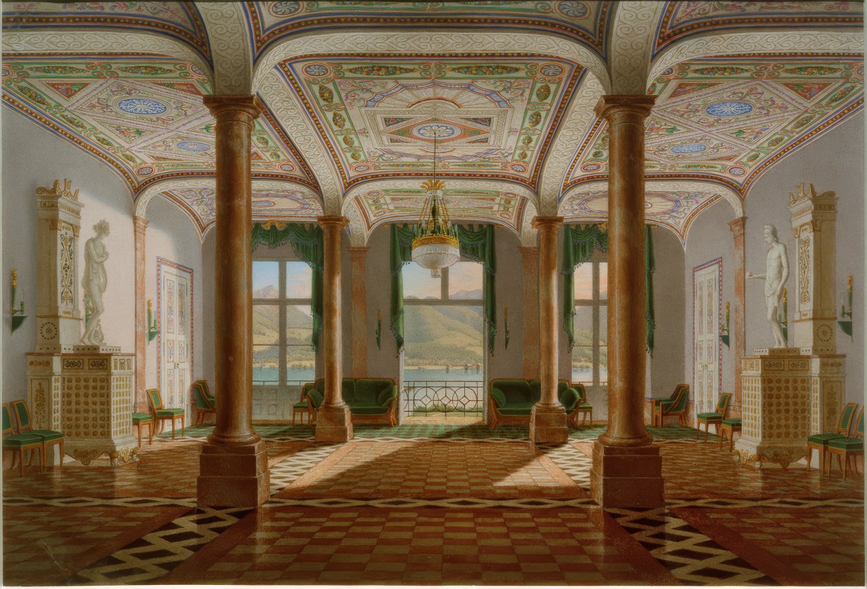 Salão do Castelo de Tegernsee de Franz Xaver Nachtmann