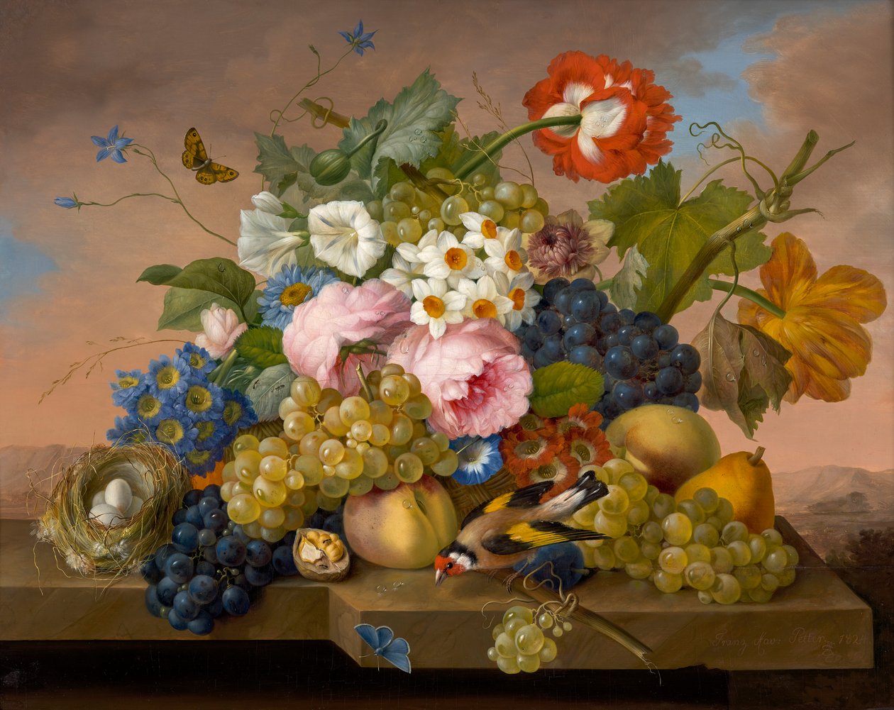natureza morta floral de Franz Xaver Petter