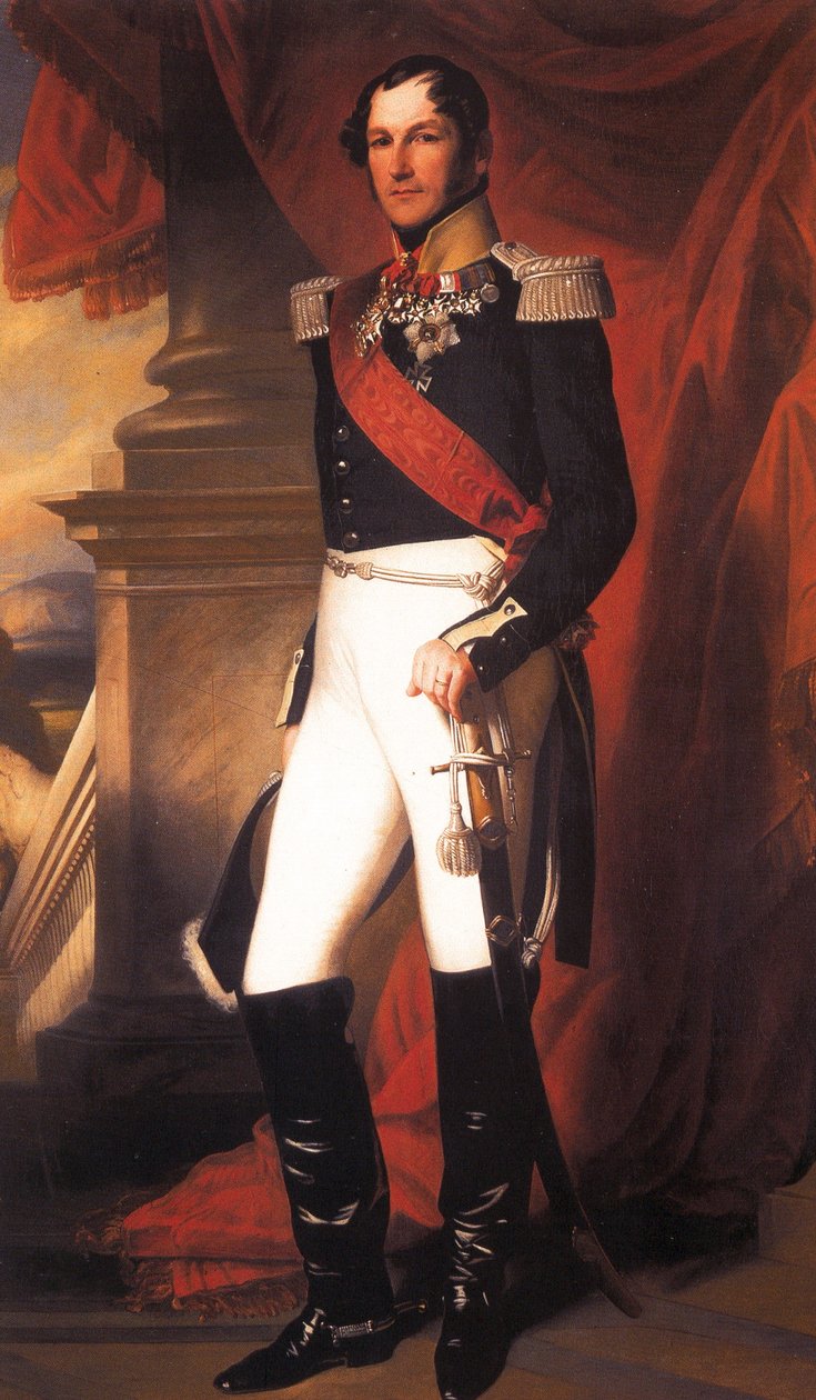 Holandês: Retrato do rei Leopoldo I em uniforme Retrato do rei Leopoldo I em uniforme de Franz Xaver Winterhalter