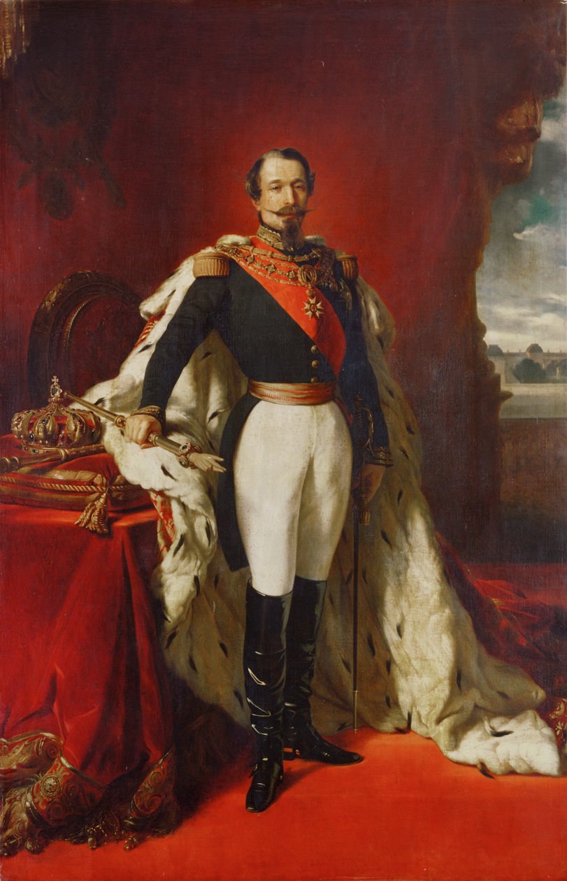 O Imperador Napoleão III ... (pintura sobre tela) de Franz Xaver Winterhalter
