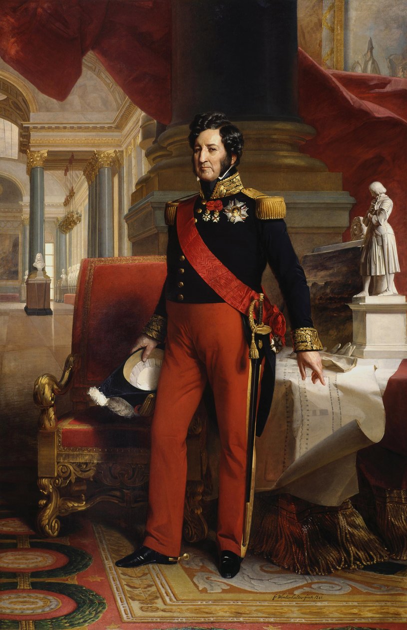 Francês:  Louis-Philippe 1er, roi des Français (1773-1850) Louis-Philippe I, Rei dos Franceses (1773-1850) de Franz Xaver Winterhalter