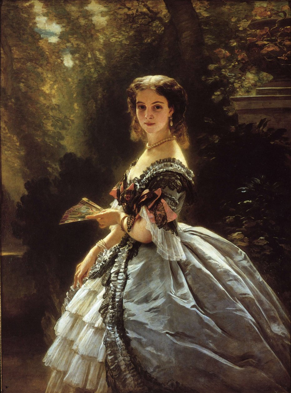 Retrato da condessa Elizabeth Esperovna Trubetskaya, née Belosselskaya-Belozerskaya 1834-1907, 18 de Franz Xaver Winterhalter
