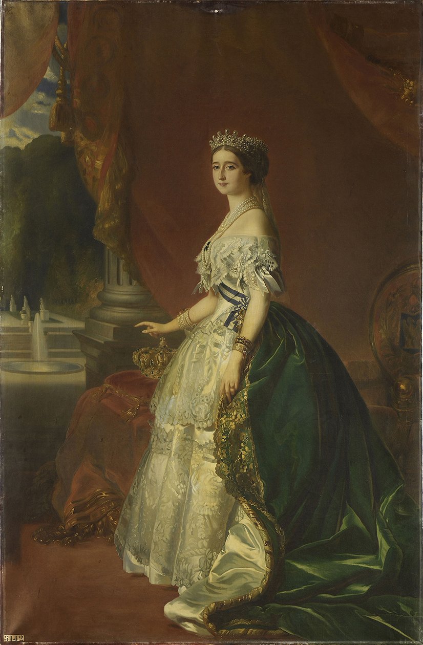 Portrait of Eugénie de Montijo 1826-1920, Empress of the French, 1853 de Franz Xaver Winterhalter