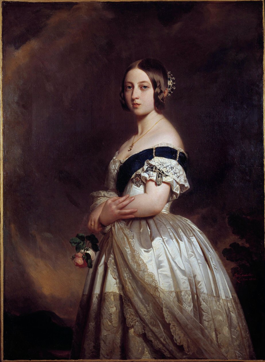 Retrato de Vitória I, Rainha de Inglaterra de Franz Xaver Winterhalter