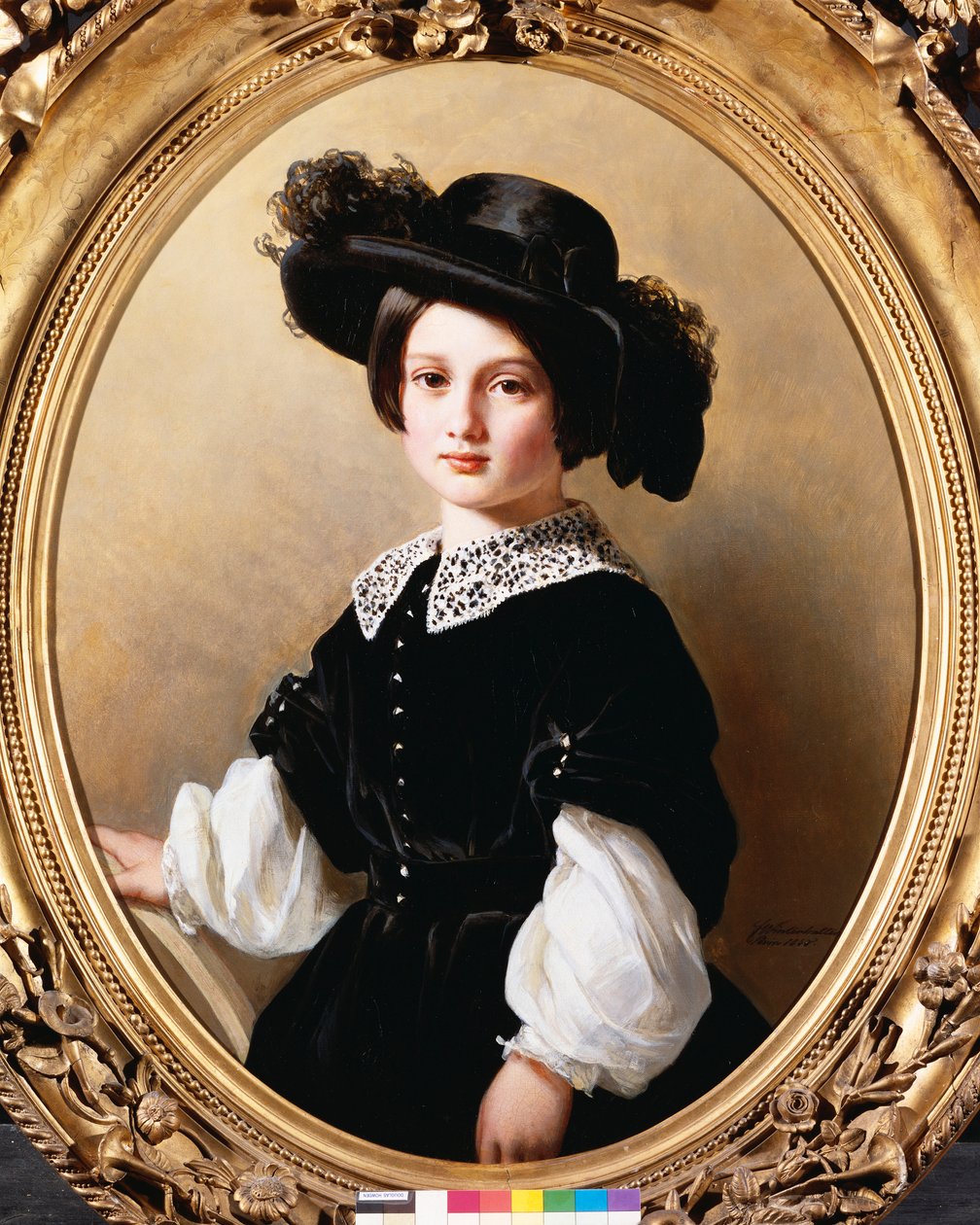 Retrato de uma jovem garota, 1850 de Franz Xaver Winterhalter
