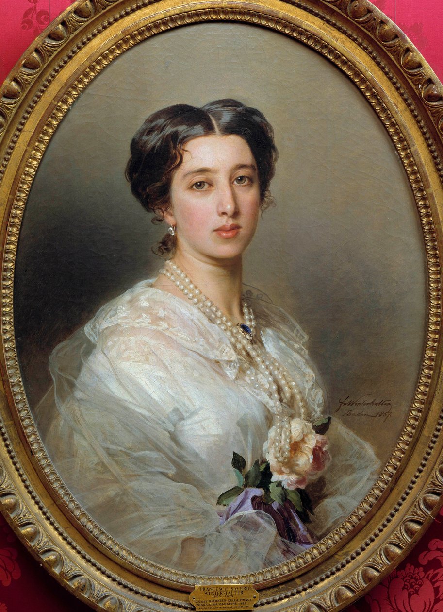 Princesa Gagarin Stourza Pintura de Xaver Winterhalter (1806-1873) 1857 Museu de Belas Artes de Florença de Franz Xaver Winterhalter