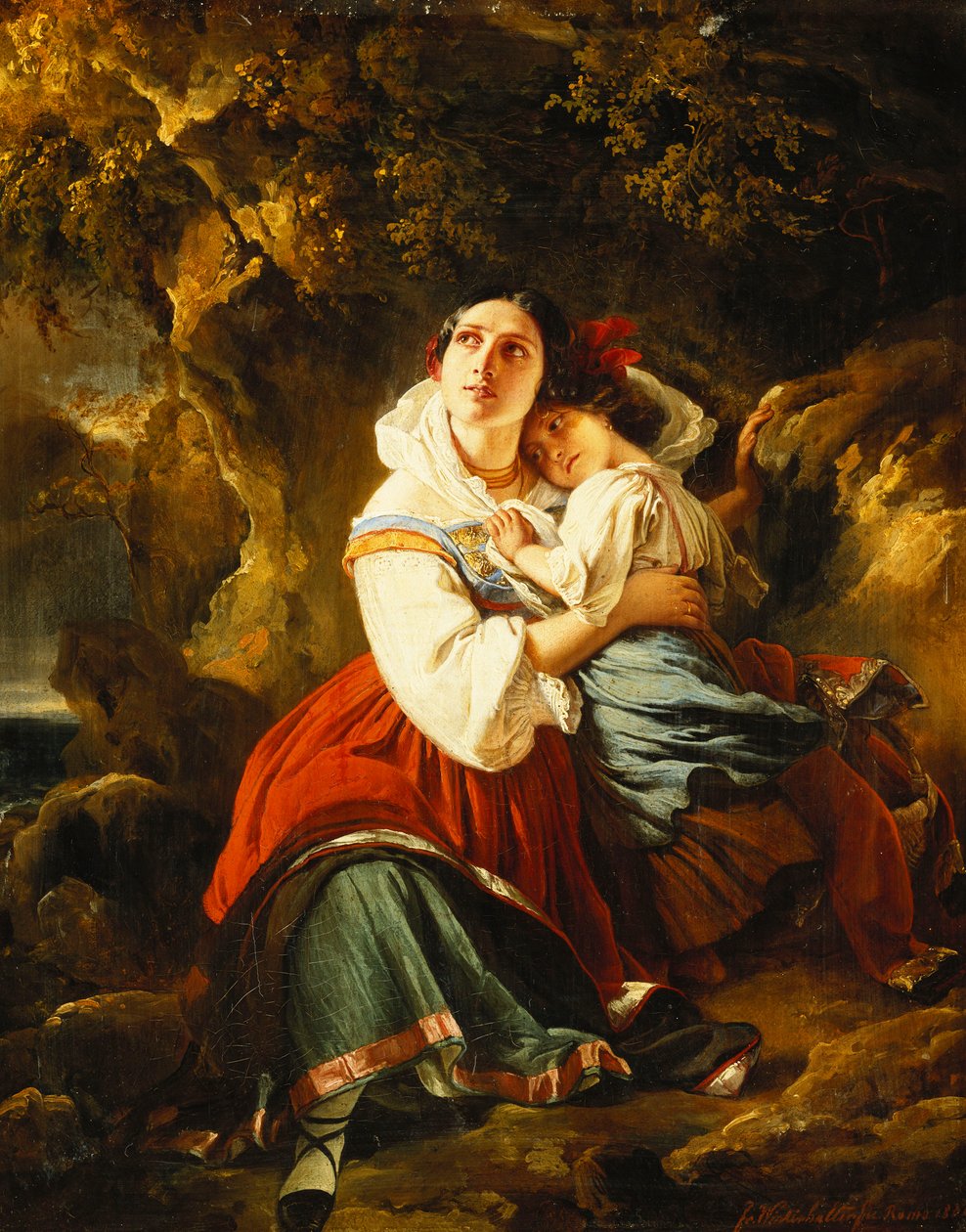 A tempestade que se aproxima, 1834 de Franz Xaver Winterhalter