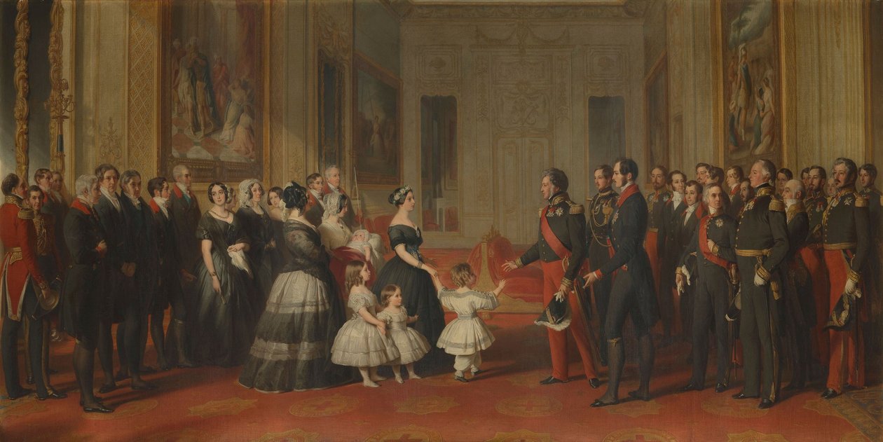Receção de Louis-Philippe, Rei de França, no Castelo de Windsor, 8 de outubro de 1844 de Franz Xaver Winterhalter