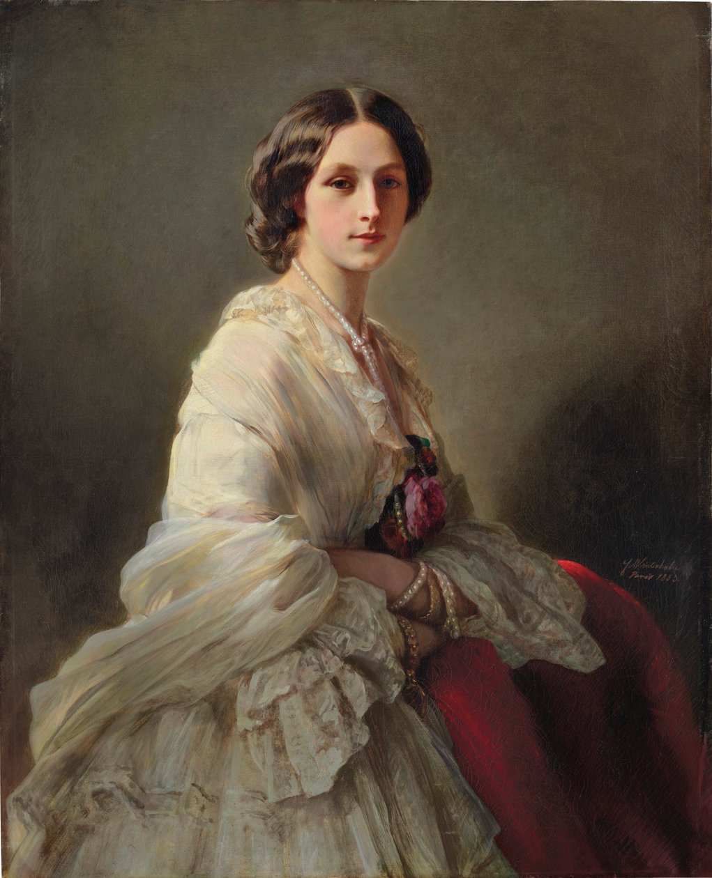 Retrato da Condessa Elena Ivanovna Orlova-Denisova, nascida Tchertkova 1830-1891, 1853. de Franz Xaver Winterhalter