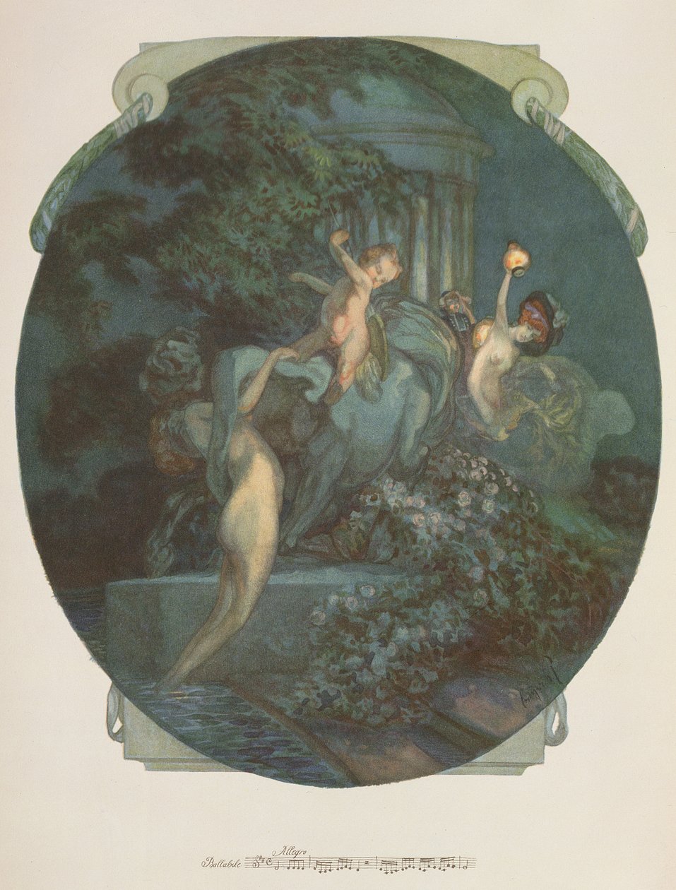 Centauro, Ninfas e Cupido de Franz von Bayros (1866 1924)