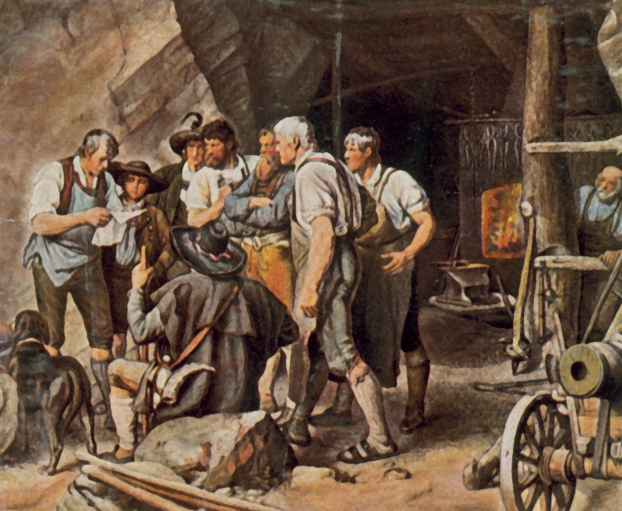 Antes da revolta no Tirol de Franz von (after) Defregger
