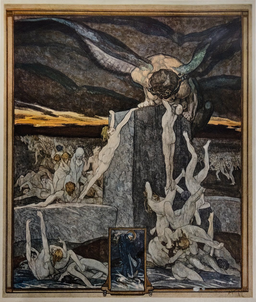 Os Simoníacos, Inferno, canto XIX de Franz von Bayros (1866 1924)