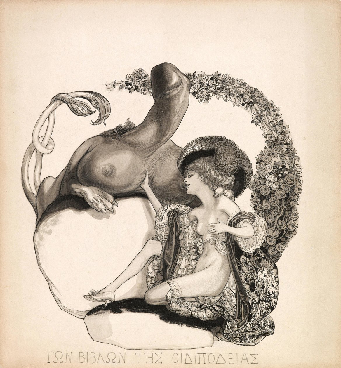 Ilustração erótica, c. 1912. de Franz von Bayros