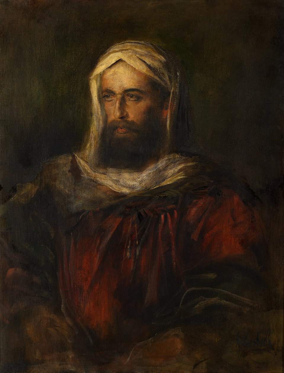 Retrato de Hermann Levi em traje oriental de Franz von Lenbach
