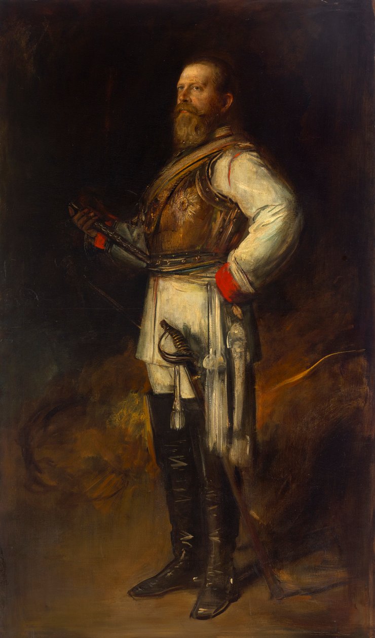Friedrich Wilhelm, príncipe herdeiro da Prússia, como Frederico III, imperador alemão de Franz von Lenbach