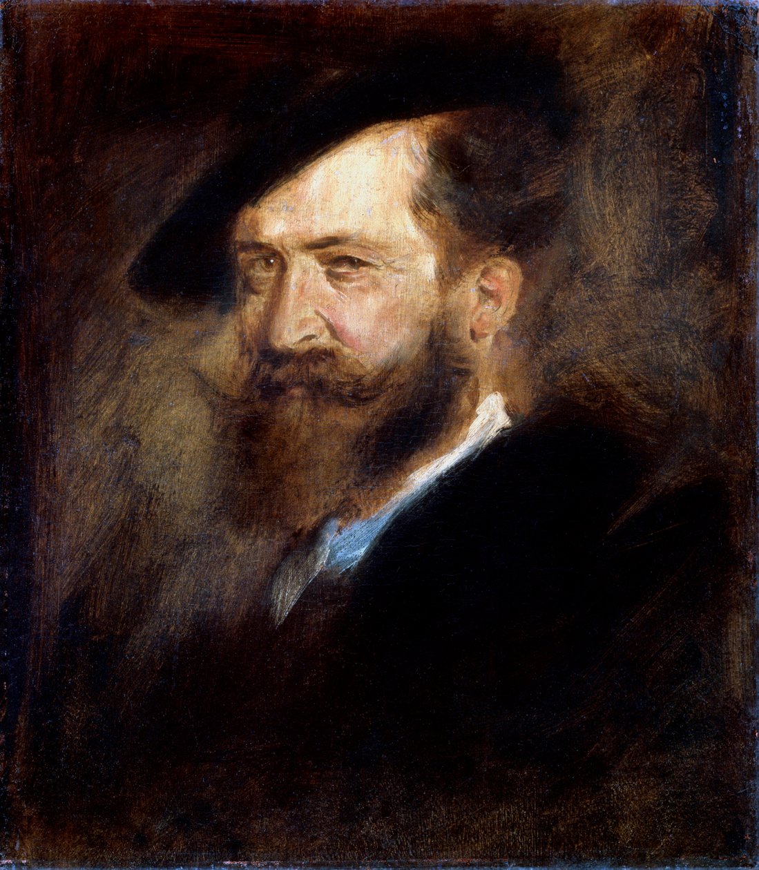 Retrato do artista Wilhelm Busch, 1832-1908, 1877-1880. de Franz von Lenbach