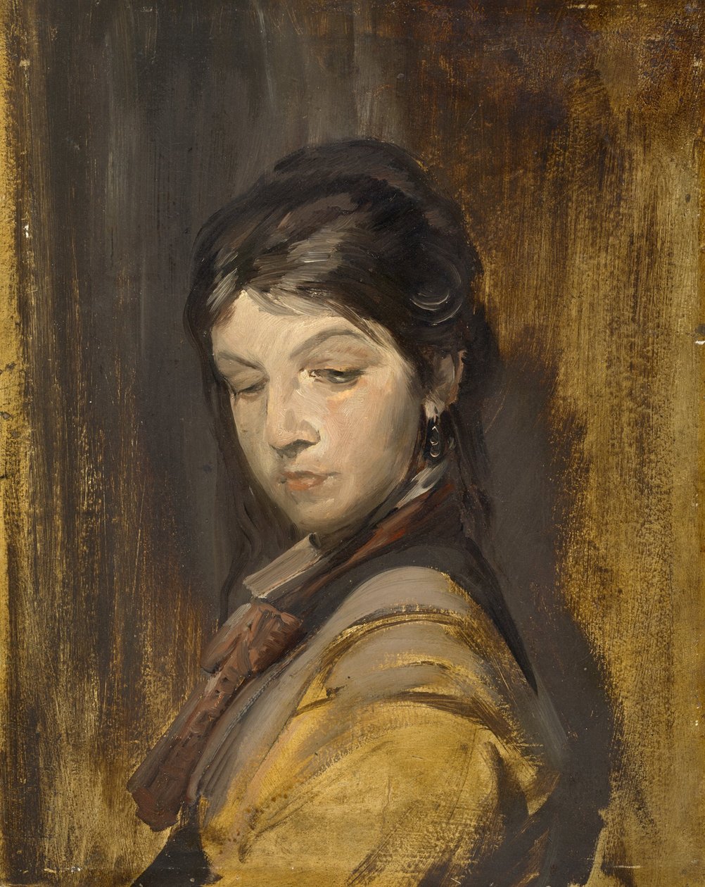 garota desconhecida de Franz von Lenbach, Wilhelm Busch