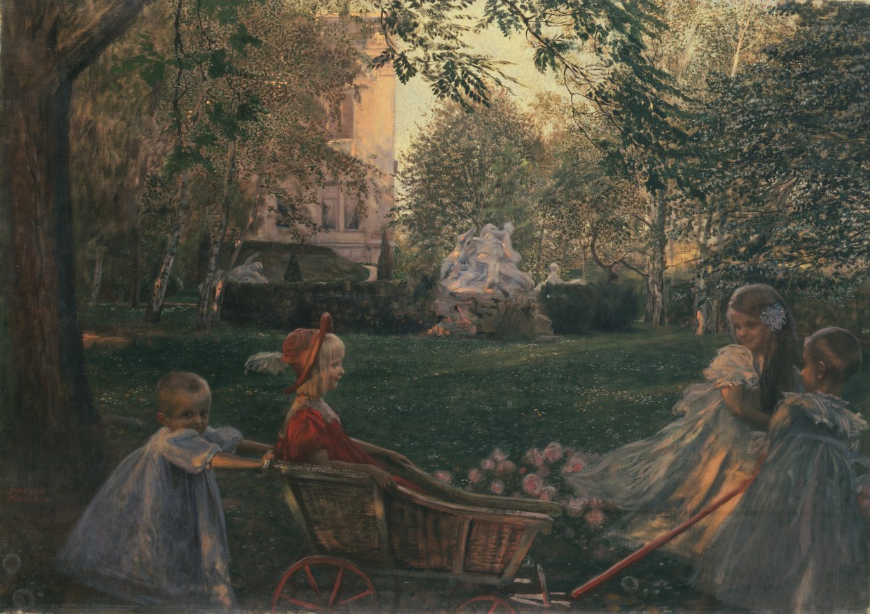 Crianças brincando, 1933 de Franz von Matsch