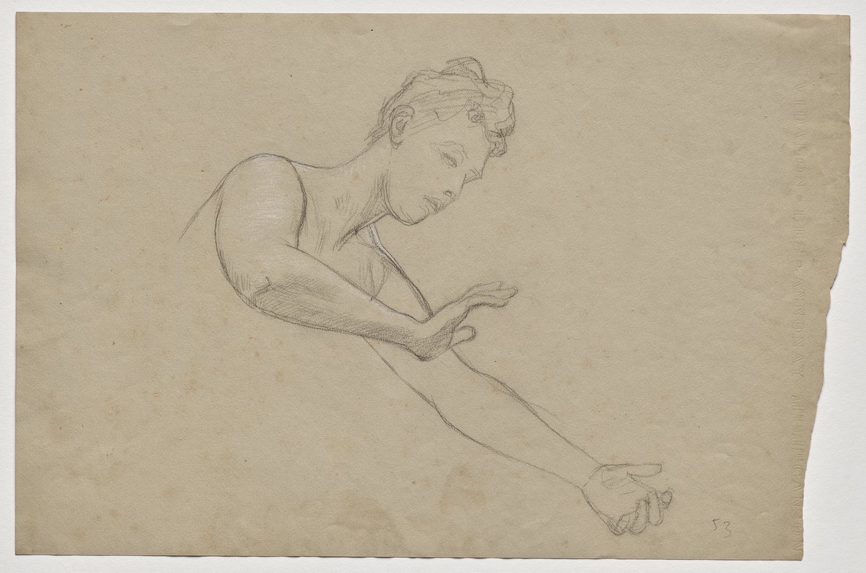Estudo de figura para a faculdade de pintura "Teologia de Franz von Matsch