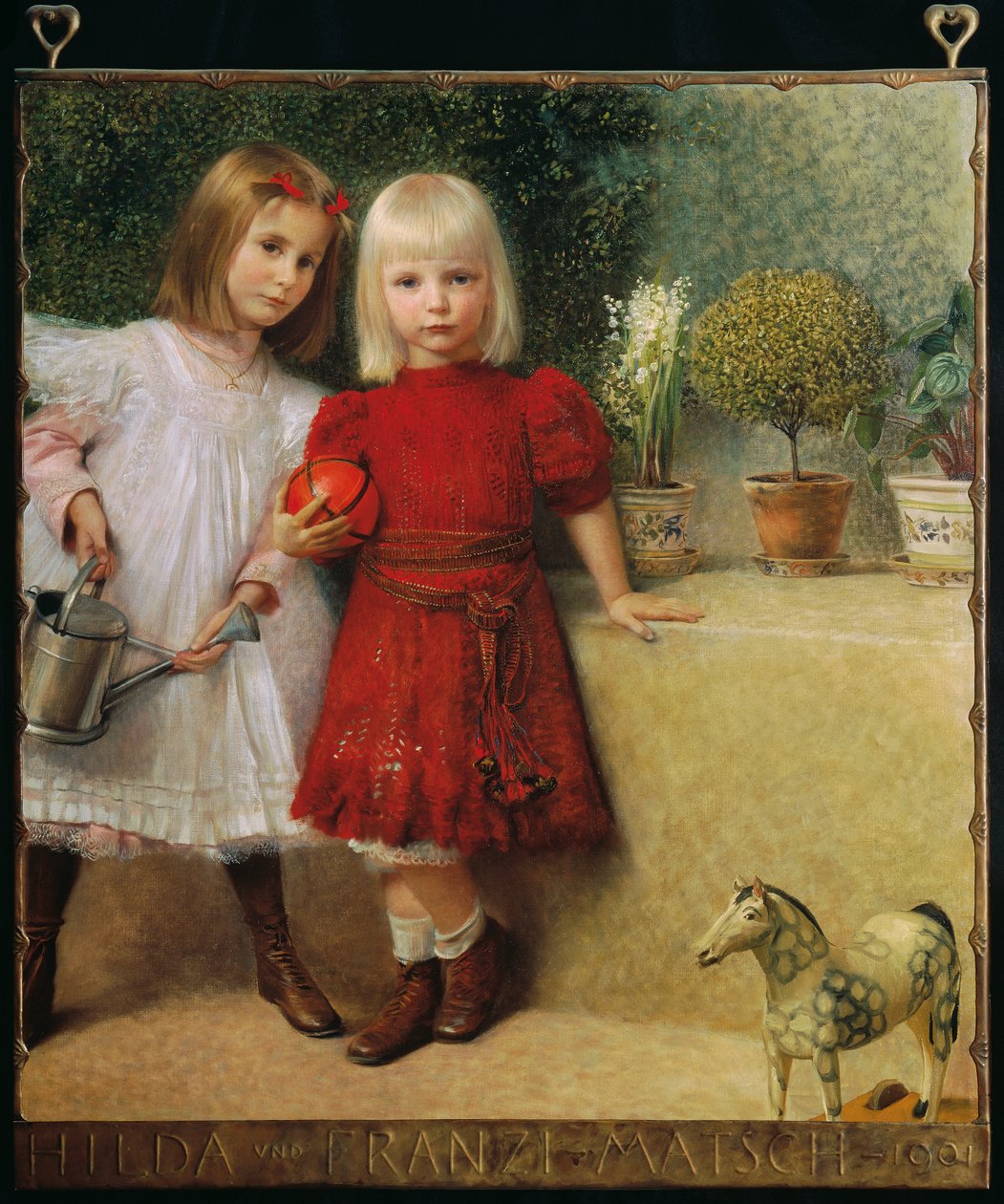 Hilda e Franzi von Matsch, filhos do artista de Franz von Matsch