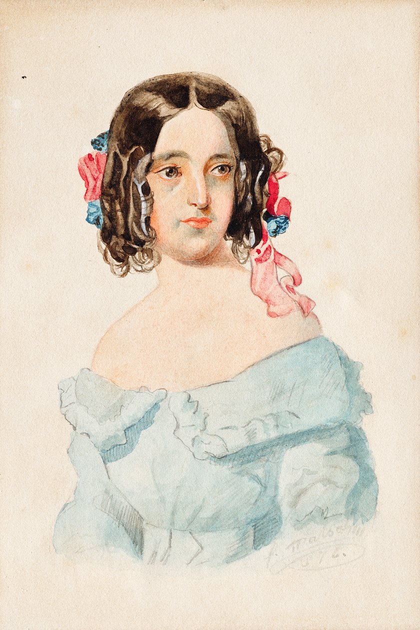 Retrato de uma rapariga de Franz von Matsch
