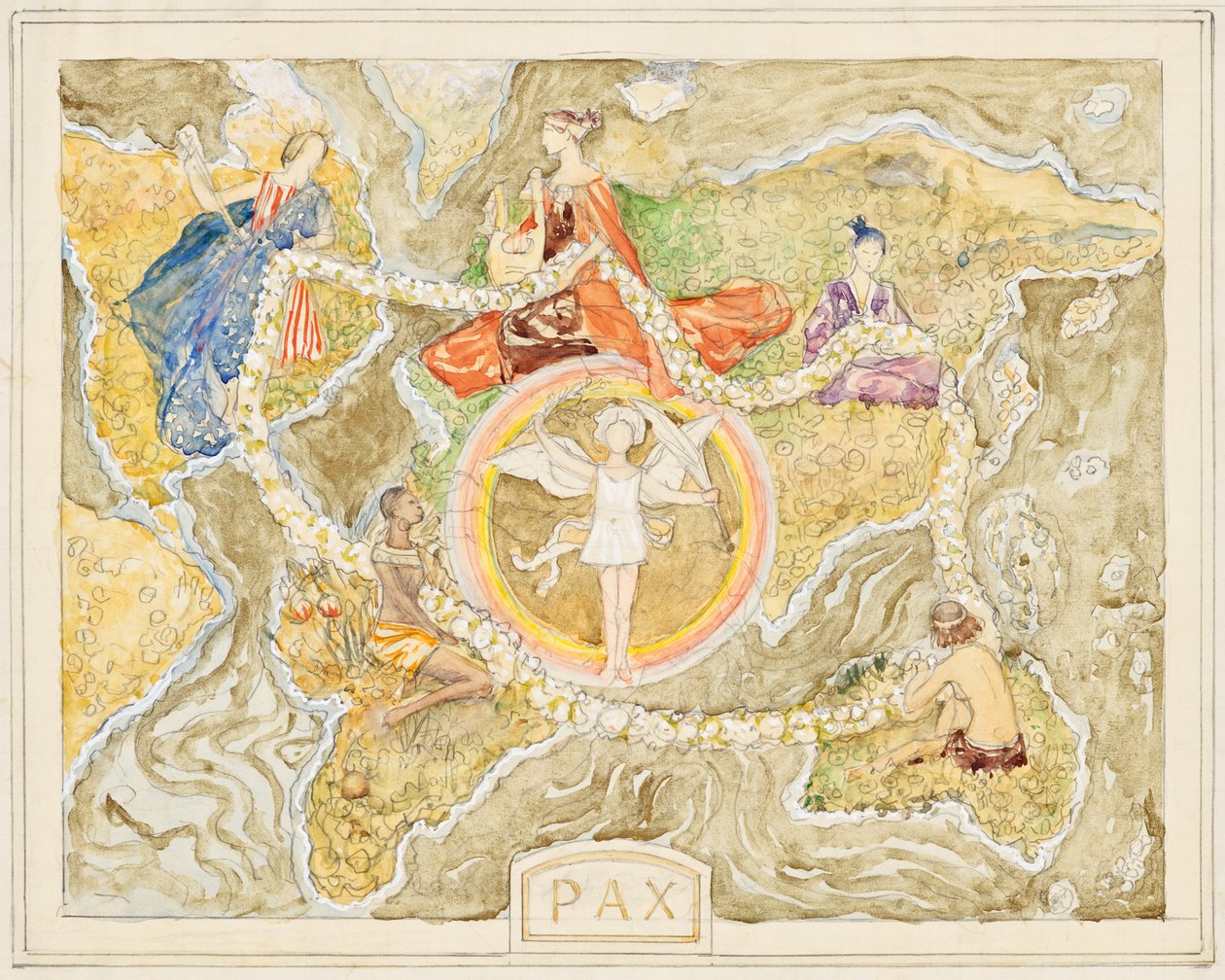 Pax (desenho para uma tapeçaria) de Franz von Matsch