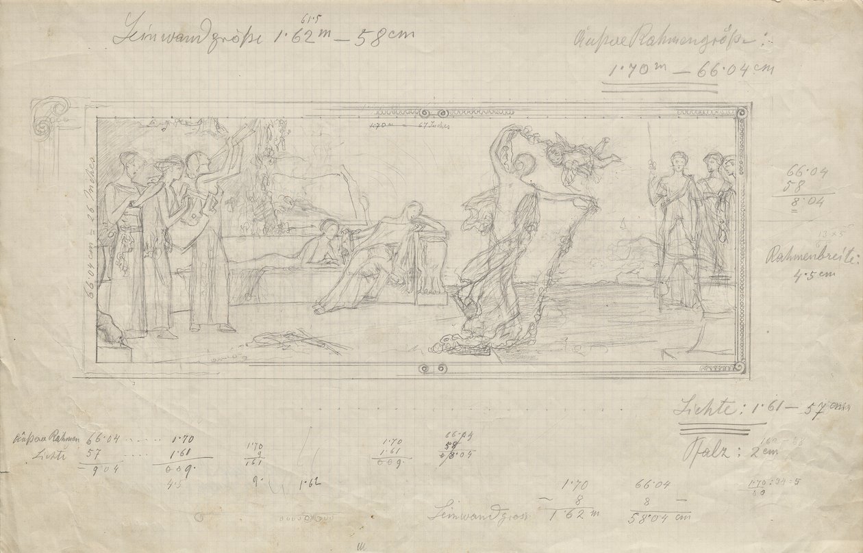 Dançarino em um palco de teatro grego antigo de Franz von Matsch