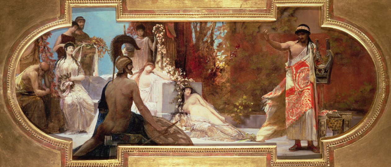 O teatro grego de uma série sobre a história do teatro para o teto do Burgtheater de Franz von Matsch