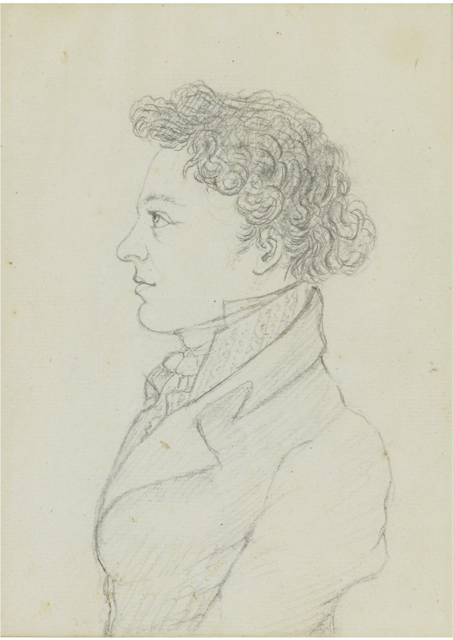 Franz Schubert 1797-1828, aos 17 anos, ca 1814 de Franz von Schober