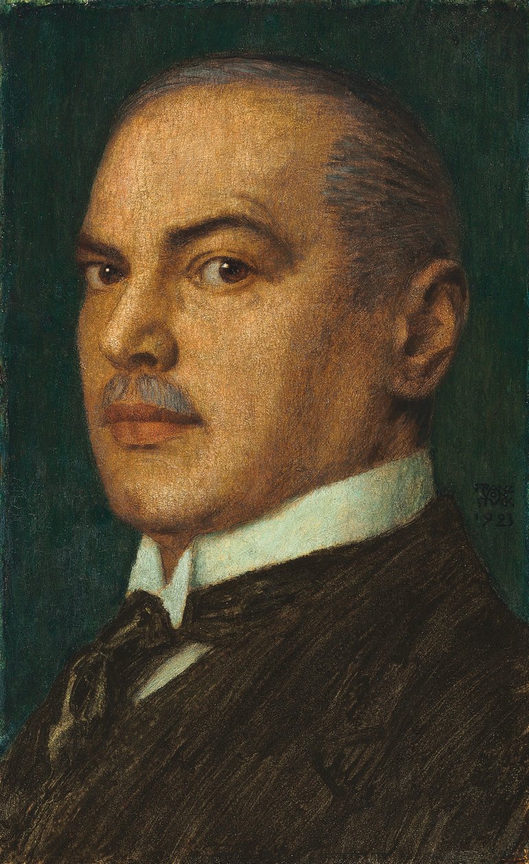 Um auto-retrato, 1923 de Franz von Stuck
