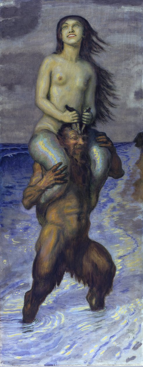 Fauno e sereia de Franz von Stuck