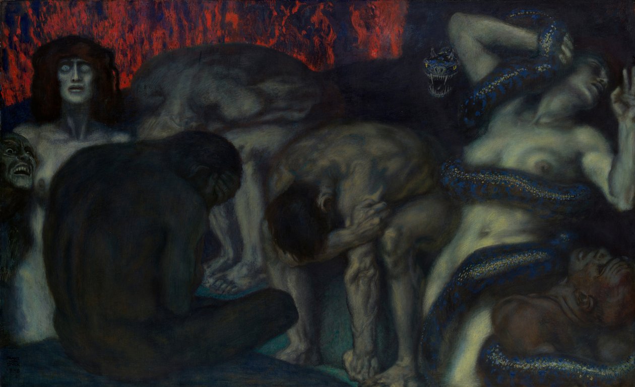 Inferno, 1908.  de Franz von Stuck