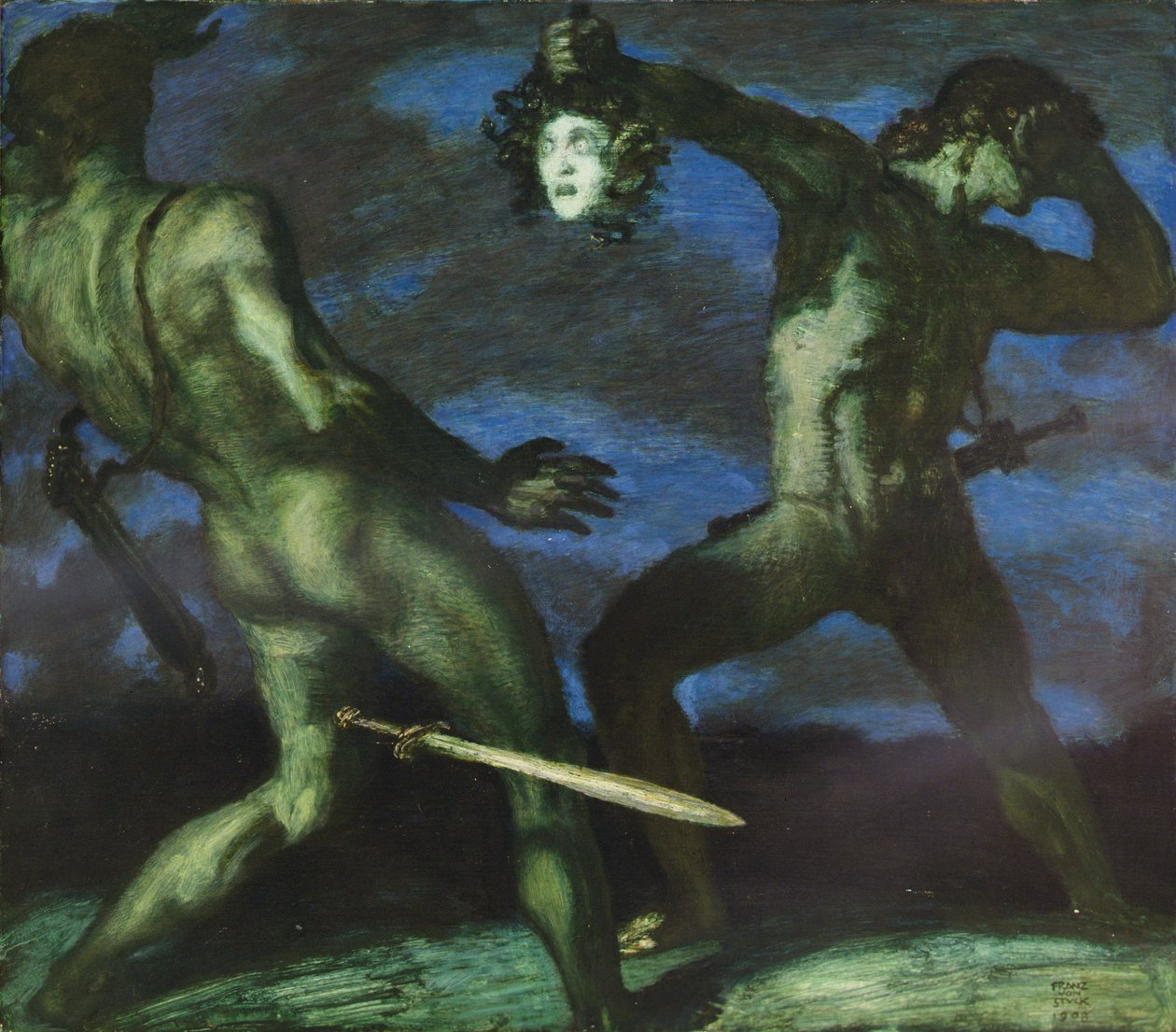 Perseu com a cabeça da Medusa de Franz von Stuck