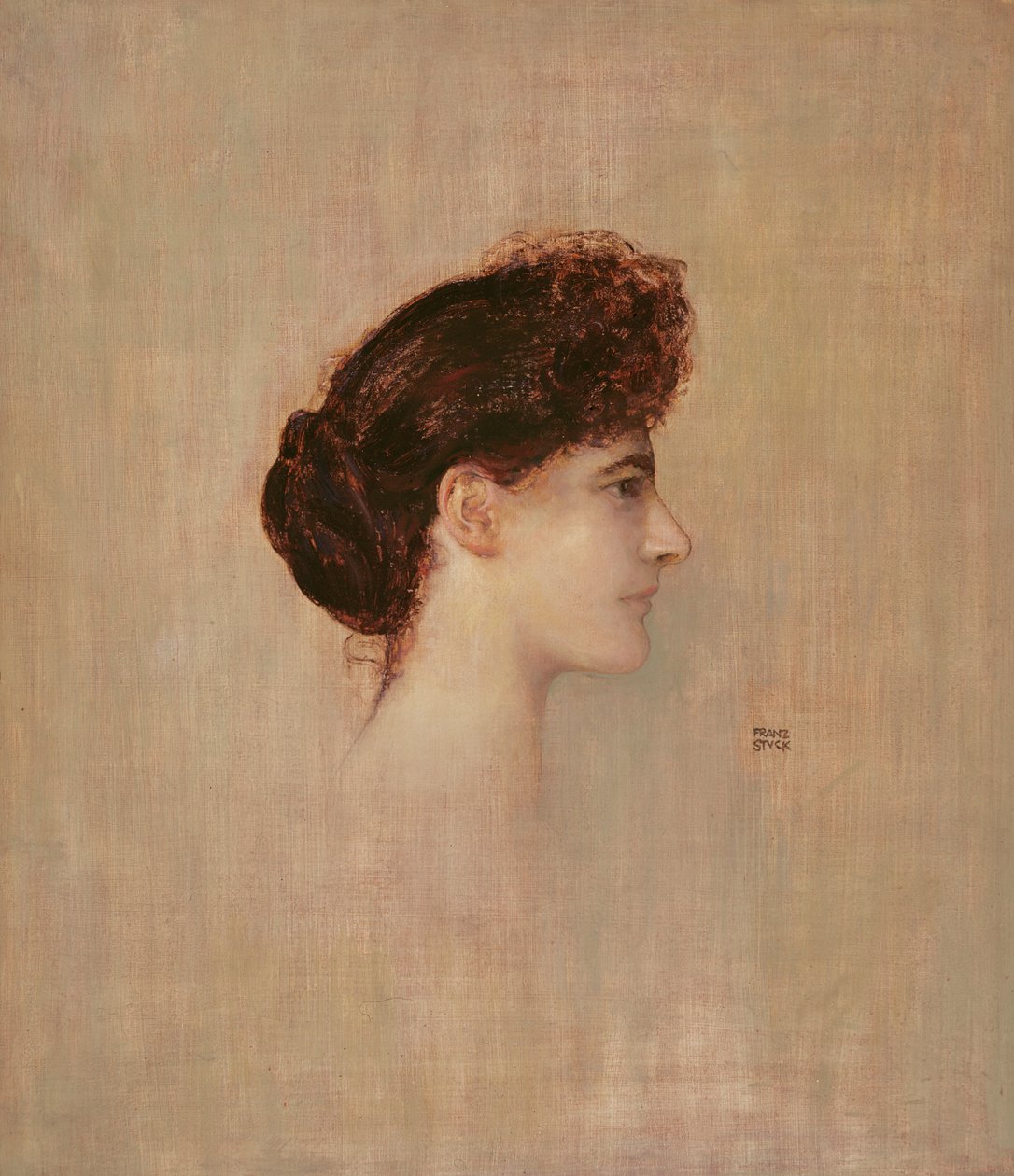 Retrato de uma mulher, 1892 de Franz von Stuck