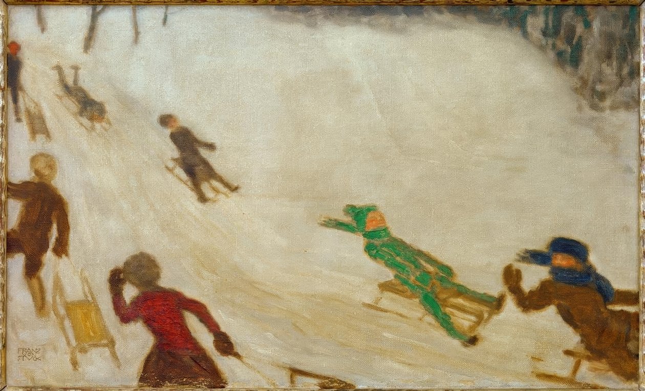 Crianças de trenó de Franz von Stuck