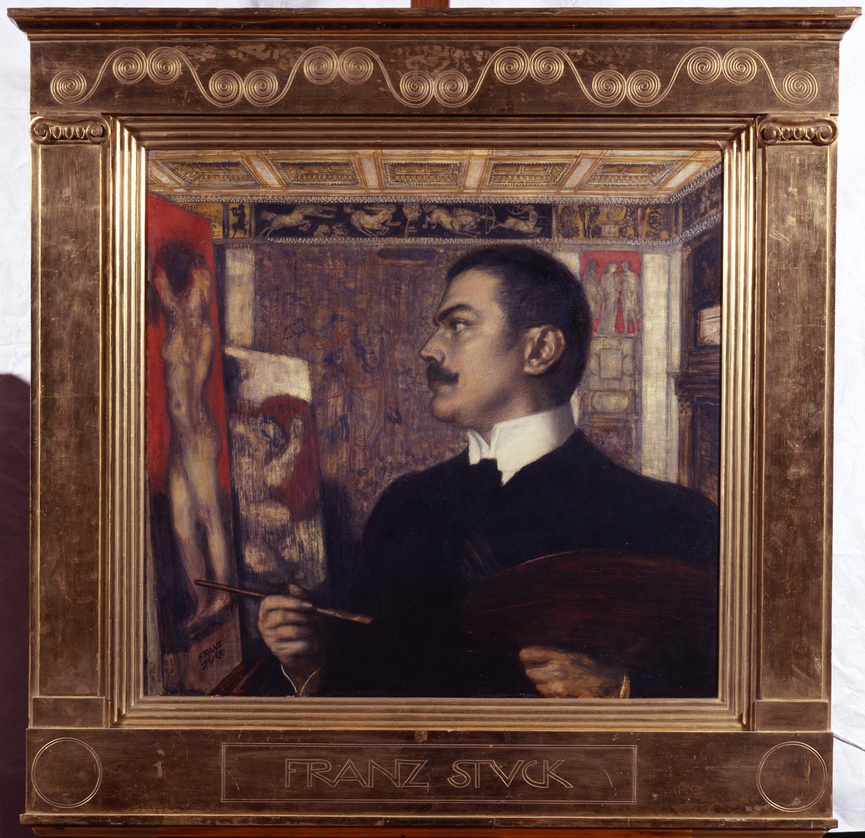 Autorretrato diante do cavalete de Franz von Stuck