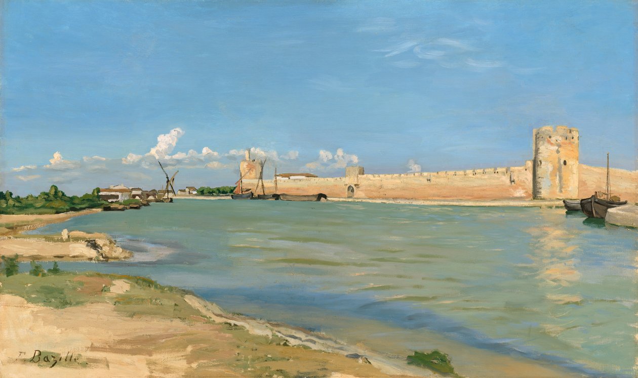 As muralhas ocidentais em Aigues-Mortes de Frédéric Bazille