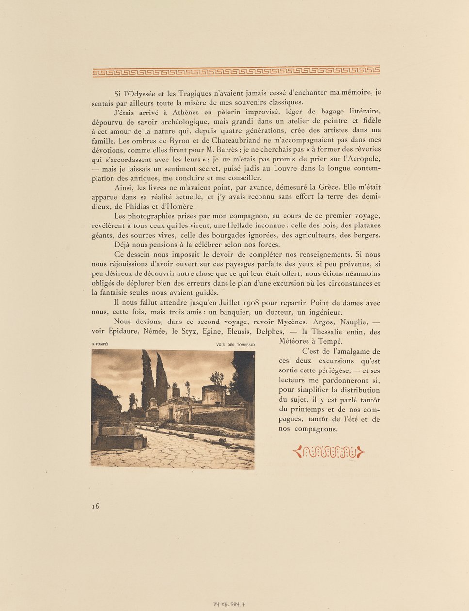 Pompeia. Percurso dos túmulos de Frédéric Boissonnas