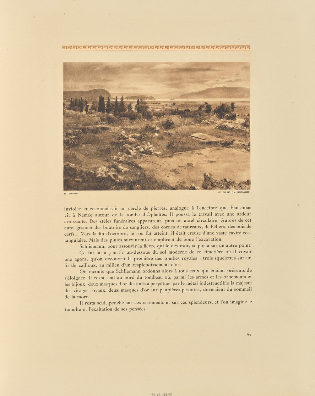 Tirinto. O palácio (o banho) de Frédéric Boissonnas