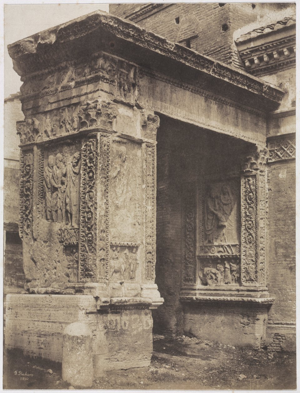 Arco do Ourives, Roma, 1850. de Frédéric Flachéron