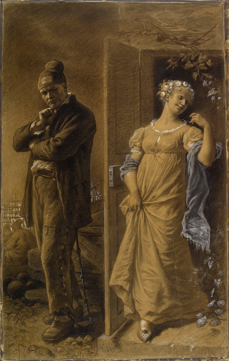 Frédéric Lix - O condenado e a prostituta (recortado) de Frederic Theodore Lix