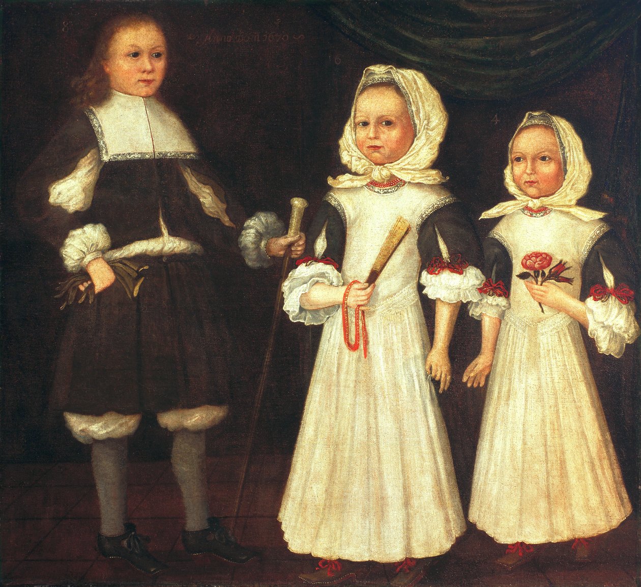 David, Joanna e Abigail Mason de Freake Gibbs Painter