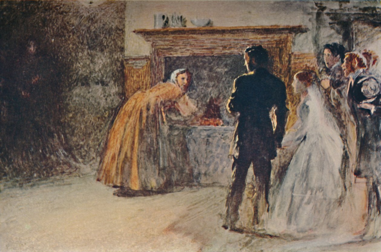 Cena de Jane Eyre, c1870, c1950. de Fred Walker