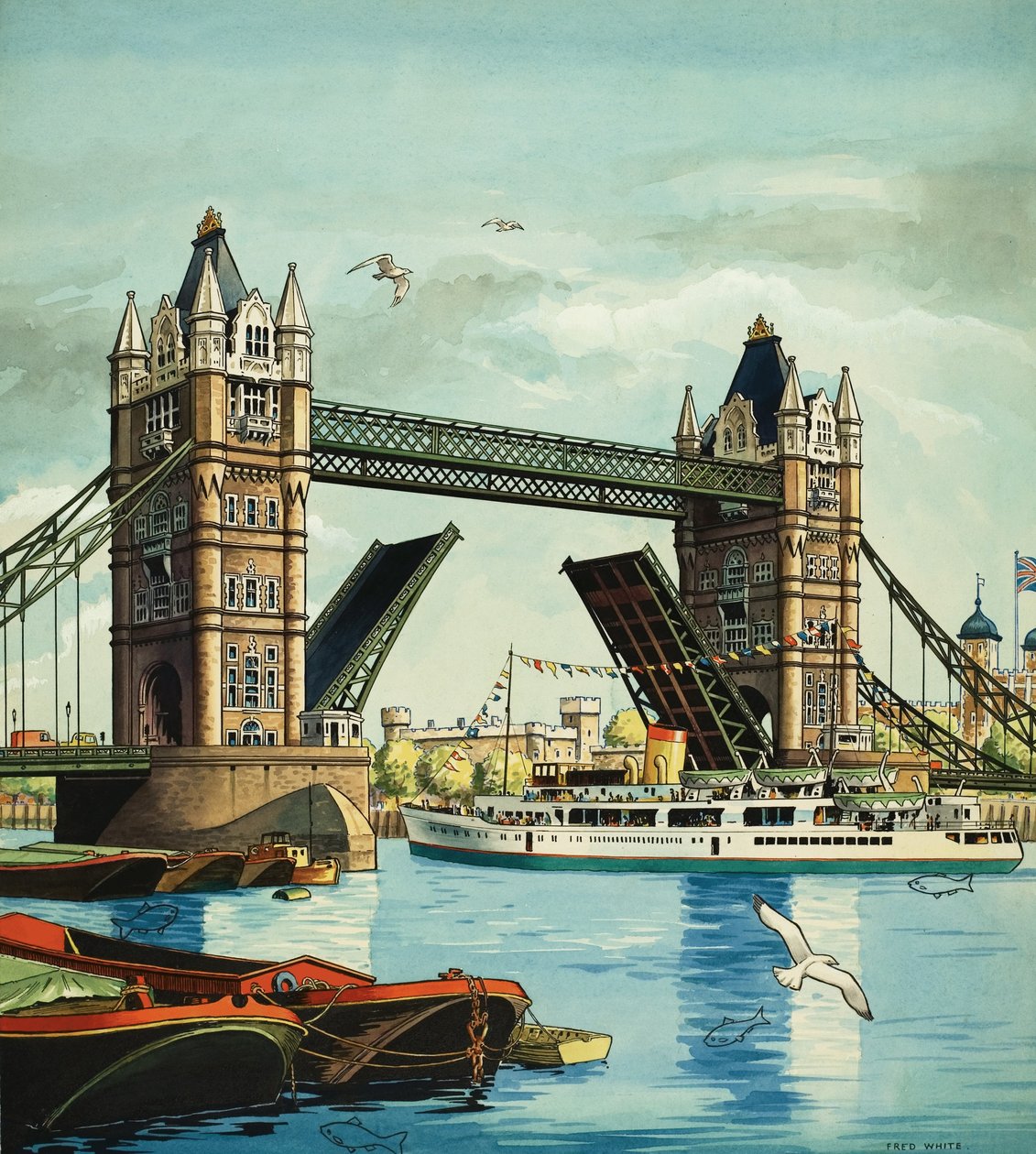 Ponte da Torre, com peixes escondidos de Fred White