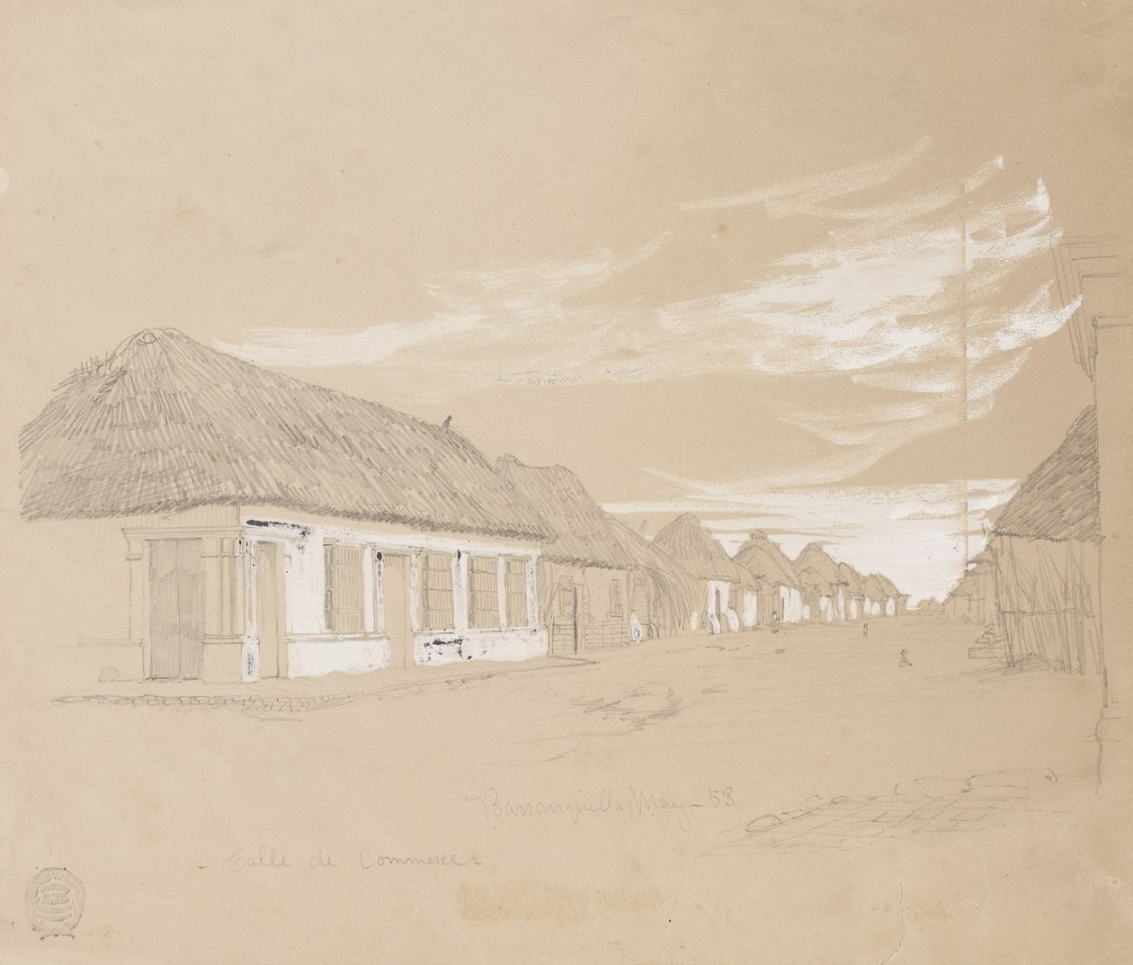 Calle de Commerce, Barranquilla, Colômbia de Frederic Edwin Church