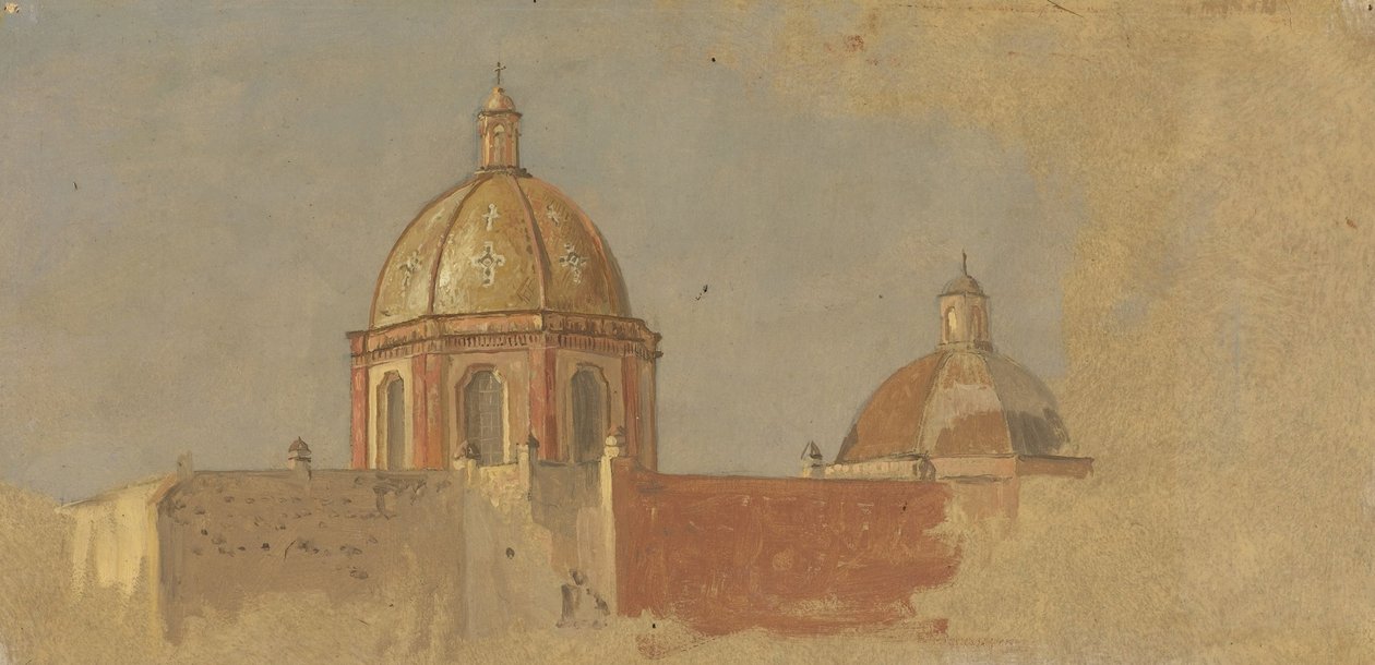 Colômbia ou Equador, telhados da igreja de Frederic Edwin Church